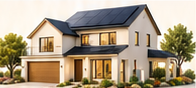 Energy Independent solar home illustration