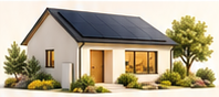 Essential solar home illustration